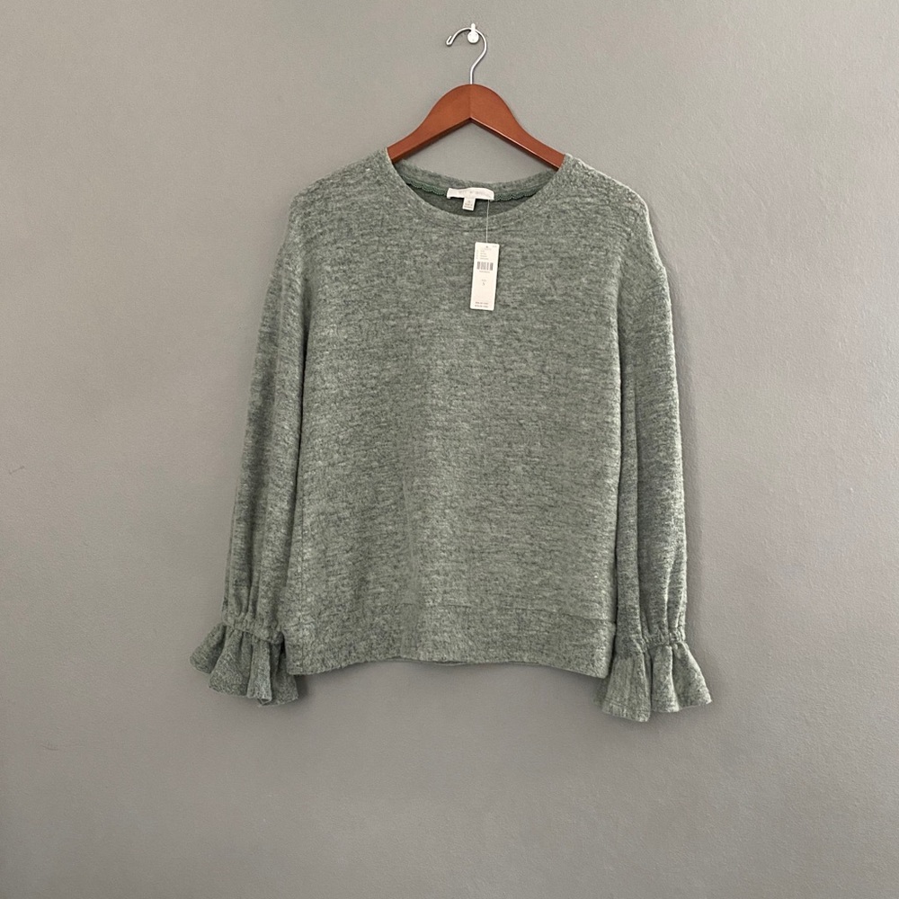 Anthro Eli & Ari Green Sasha Hacci Top